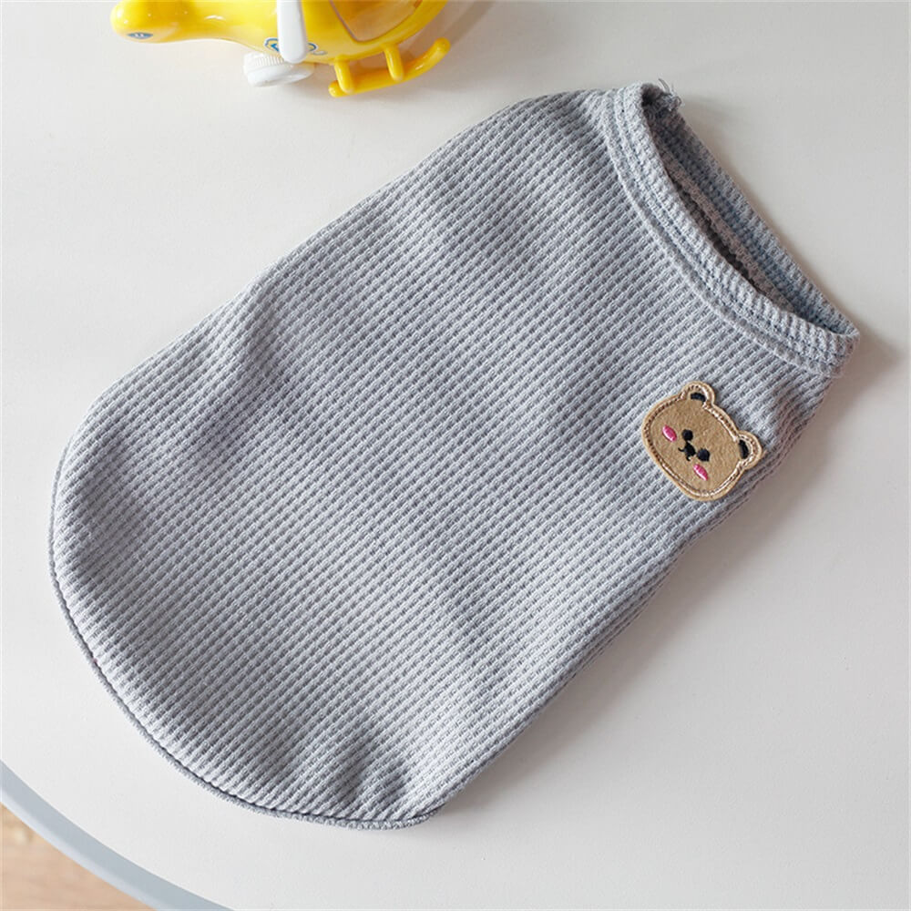 Adorables Waffle Knit Bärenhundshirt – Gemütlich und Stilvoll für Jeden Tag