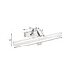 Frendorf | Acryl Slim Vanity Light Contemporary Style LED Chrome Finish Wandlamp voor Badkamer, 16"/19.5" Diameter