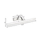 Frendorf | Acryl Slim Vanity Light Contemporary Style LED Chrome Finish Wandlamp voor Badkamer, 16"/19.5" Diameter