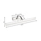 Frendorf | Acryl Slim Vanity Light Contemporary Style LED Chrome Finish Wandlamp voor Badkamer, 16"/19.5" Diameter