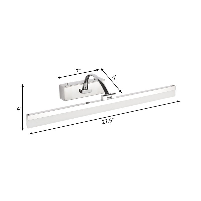 Frendorf | Acryl Slim Vanity Light Contemporary Style LED Chrome Finish Wandlamp voor Badkamer, 16"/19.5" Diameter