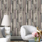Country Shiplap Tapete Vliesstoff Wasserdicht Dunkle Farbe Wanddekoration für Wohnzimmer