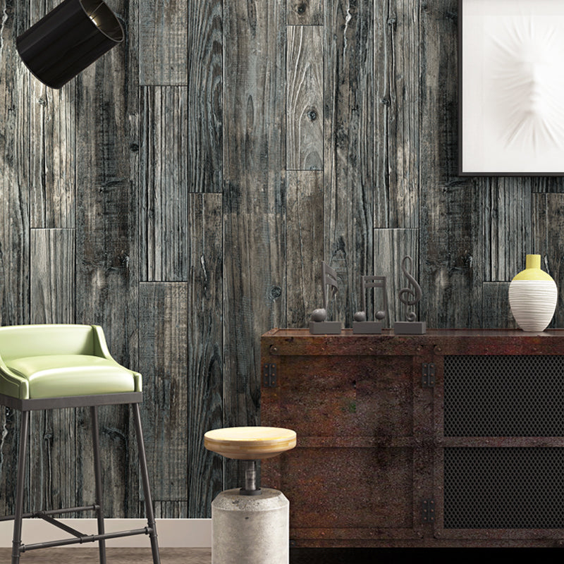 Ländliche wiederverwendete Holz-Tapete für Restaurant 33' x 20,5" Wandkunst in dunkler Farbe