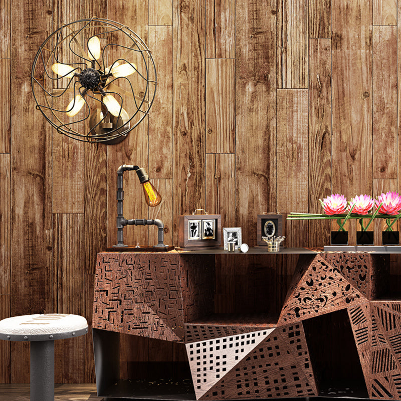 Ländliche wiederverwendete Holz-Tapete für Restaurant 33' x 20,5" Wandkunst in dunkler Farbe
