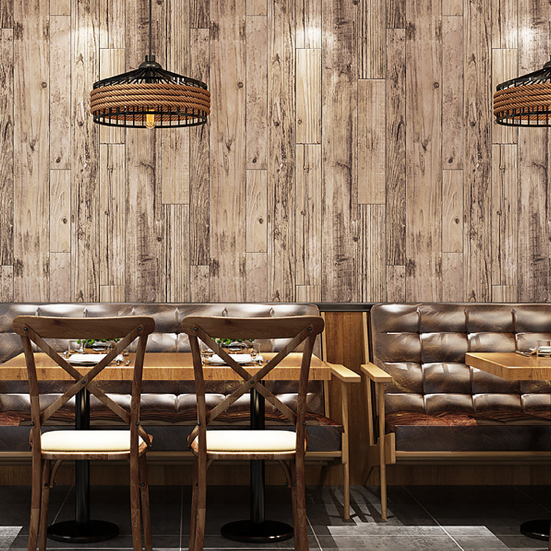 Ländliche wiederverwendete Holz-Tapete für Restaurant 33' x 20,5" Wandkunst in dunkler Farbe