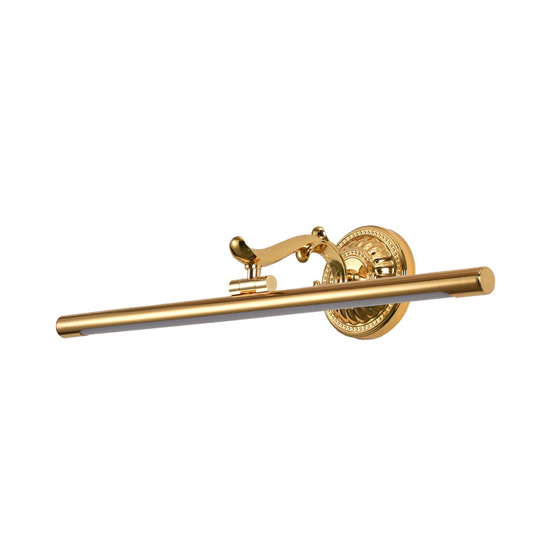 Frendorf | Lineare Metallische Wandbeleuchtung Modernistischer Stil 16"/21.5" Breite LED Messing/Gold Finish Wandmontage Beleuchtung über Spiegel