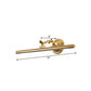 Frendorf | Lineare Metallische Wandbeleuchtung Modernistischer Stil 16"/21.5" Breite LED Messing/Gold Finish Wandmontage Beleuchtung über Spiegel