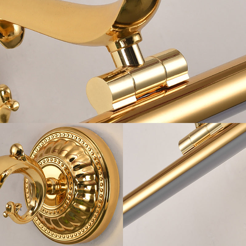 Frendorf | Lineare Metallische Wandbeleuchtung Modernistischer Stil 16"/21.5" Breite LED Messing/Gold Finish Wandmontage Beleuchtung über Spiegel