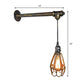 Frendorf | Industrieller Stil Drahtrahmen Wandlampenarmatur mit Rohr 1 Licht Schmiedeeisen Wandlicht in Patina-Feuerbronze