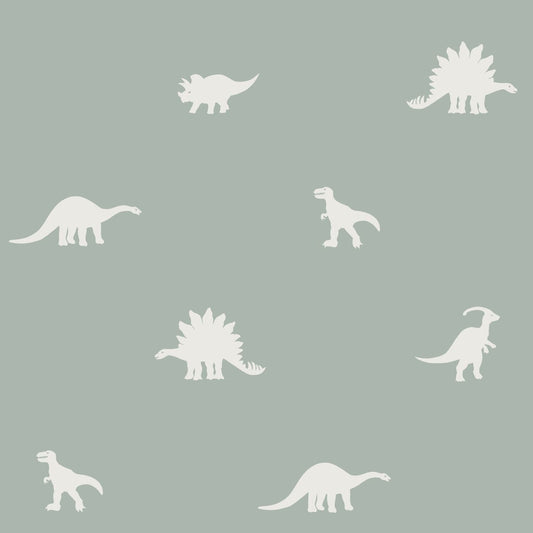 Frendorf | Grüne Kinder Tapete mit Dinosauriern 139284, Bis zum Mond und zurück, Esta Home
