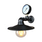 Frendorf | 1 Glühbirne Flared Wandbeleuchtung mit Gauge Deco Vintage Industrie Schwarz/Wetterschutz Kupfer Metallisch Sconce Lampe