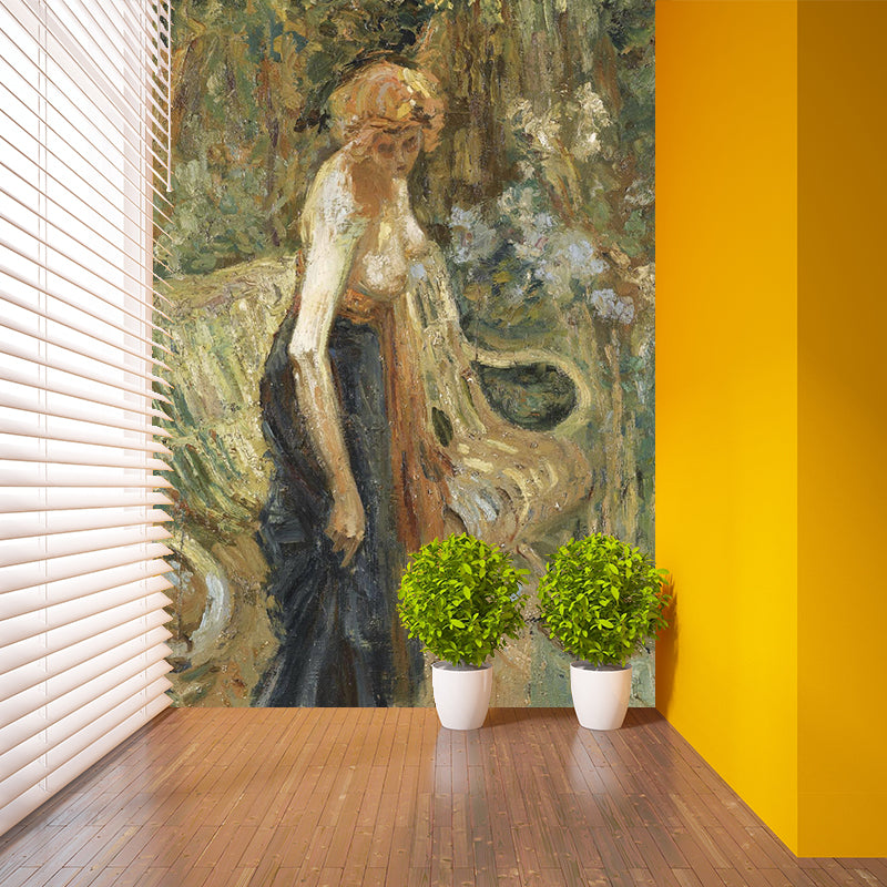 Rene Magritte Frau Stehend Wand Surrealismus Vliesmaterial Wandkunst in Braun