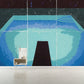 Art Deco Papier Pools Wandtattoo Schwarz-Blau Schlafzimmer Wandverkleidung, Individuelle Größe Verfügbar