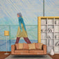 Frendorf | Große Walk in Rain Wandbilder Tapete Feuchtigkeitsresistente Kunst Schlafzimmer Wanddekoration