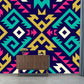 Frendorf | Bohemian Geo Symmetry Wandmural Aufkleber Rot-Gelb-Grün Wasserfest Wandverkleidung für Zuhause