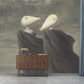 Frendorf | Brown Le Colloque Sentimental Murals Artwork Surreal Waschbare Wandbekleidung für das Wohnzimmer