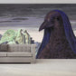 Frendorf | Grote Pigeon De Boodschapper Muren Paars-Groen Non-Woven Wandbedekking, Wasbaar, Aangepaste Print