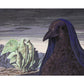 Frendorf | Grote Pigeon De Boodschapper Muren Paars-Groen Non-Woven Wandbedekking, Wasbaar, Aangepaste Print
