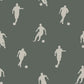 Frendorf | Dunkelgrüner Wallpaper mit Fußballspielern, 139507, To the Moon and Back, Esta Home