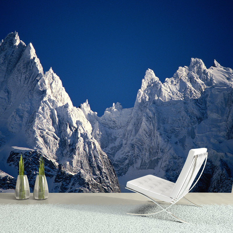 Frendorf | Sunshine on Snow Mountain Murals Moderne Fleckenresistente Wohnzimmer Wanddeko, Maßdruck