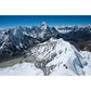 Frendorf | Snow Mountain Landscape Wandtapijten Hedendaagse Niet-Geweven Stof Wanddecoratie in Grijs-Blauw