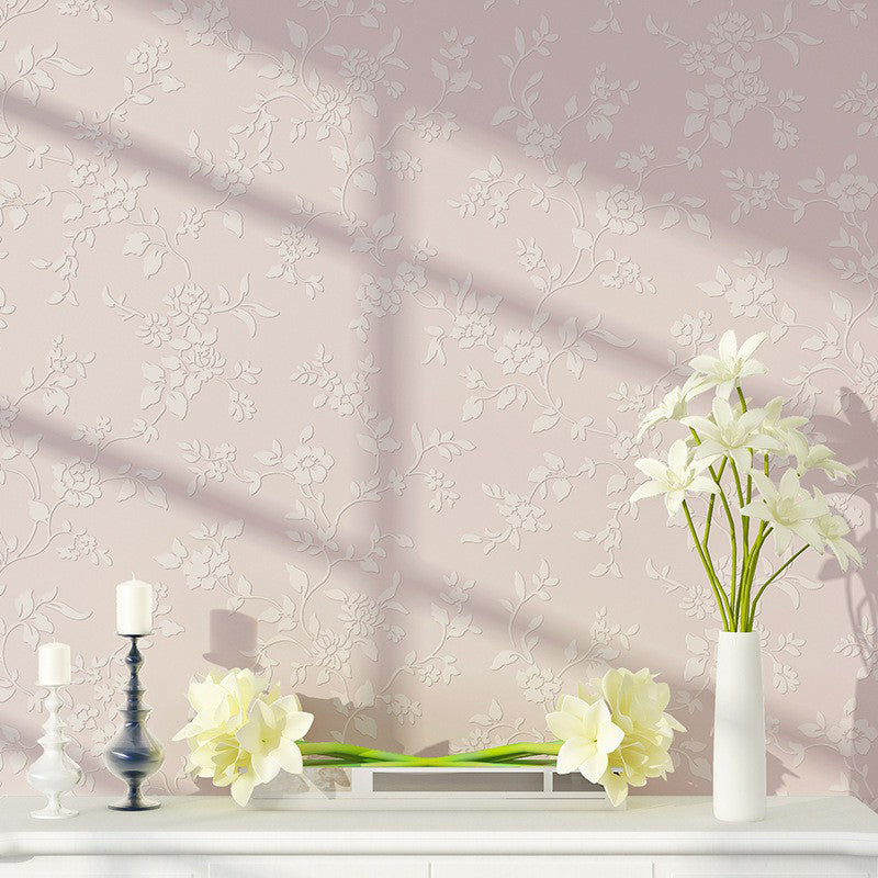 Blumenbedruckter Tapetenroll Rustic Semi-Gloss Wandverkleidung in Pastellfarben für Mädchenzimmer