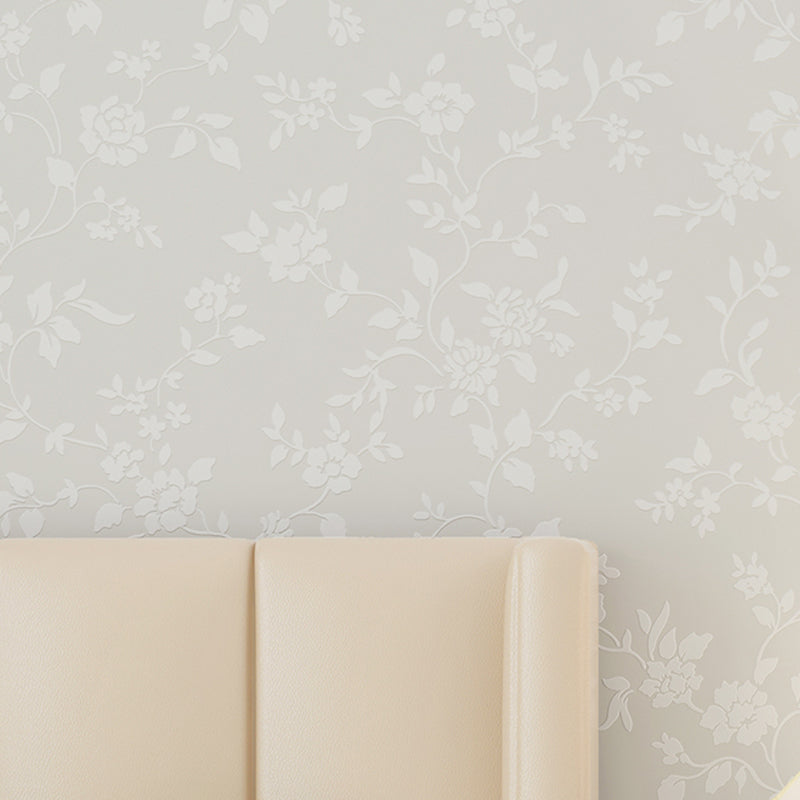 Blumenbedruckter Tapetenroll Rustic Semi-Gloss Wandverkleidung in Pastellfarben für Mädchenzimmer
