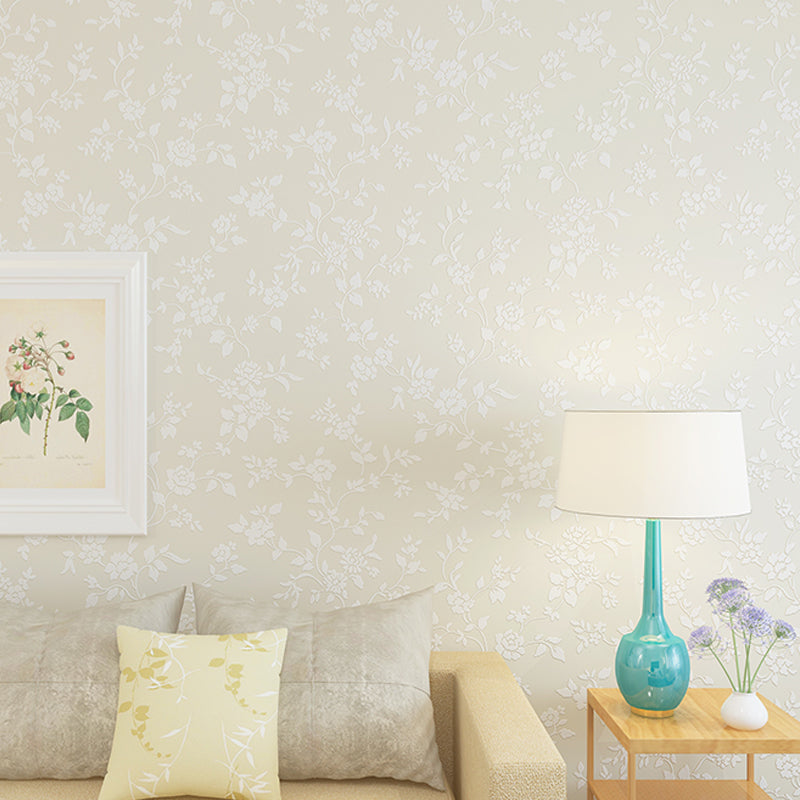 Blumenbedruckter Tapetenroll Rustic Semi-Gloss Wandverkleidung in Pastellfarben für Mädchenzimmer