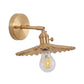 Frendorf | Retro-Stil Radial Wave Wandlampe 1 Kopf Metall Wandmontage Lampe in Messing für Nachttisch