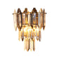 Frendorf | 2 Köpfe Abgeschrägter Flush Wand Sconces Moderne Gold Kristall Shuttle Wandmontage Lichtarmatur