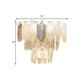 Frendorf | 3 Köpfe konische Wand Sconce Licht Moderne klare Kristall Wandlampe mit goldenen und Acrylblättern