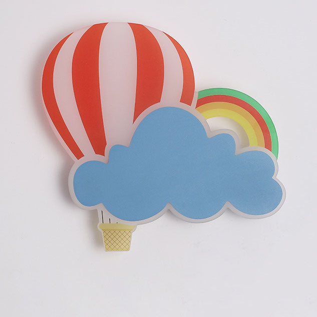 Frendorf | SkyDream LED Wandleuchte | Kreatives Heißluftballon- & Wolkendesign | Für Kinderzimmer | Warmweißes & Weißes Licht