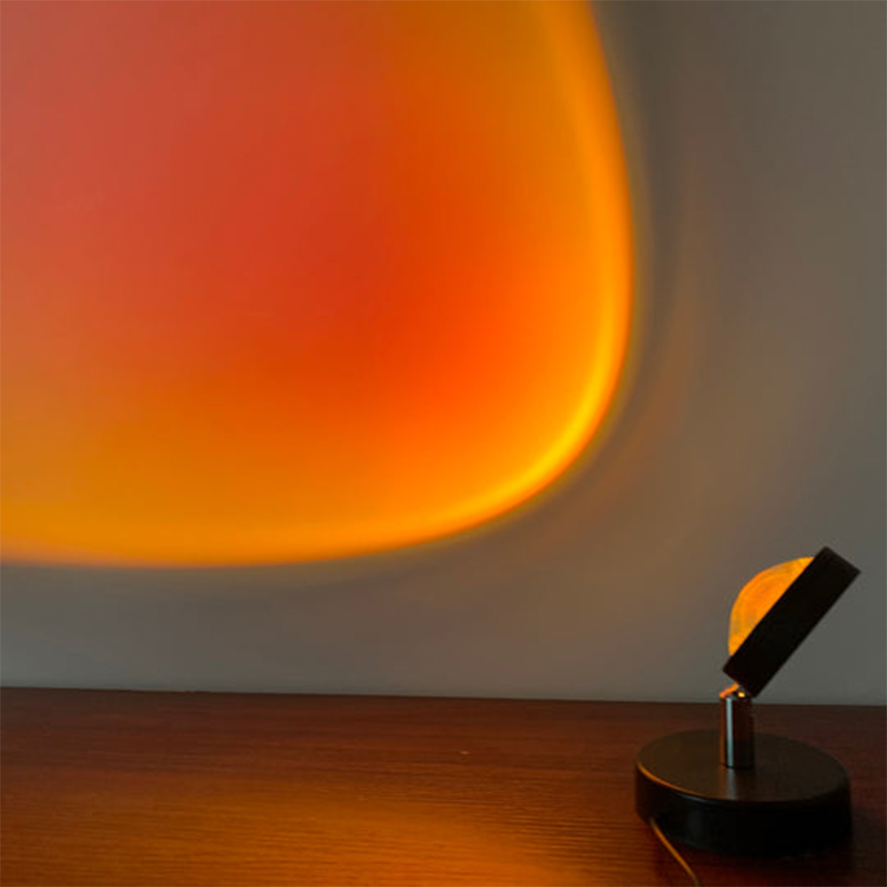 Frendorf – Moderne Retro Sonnenuntergang Tischlampe mit sanfter Ambiente-Beleuchtung