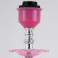 Frendorf | Elarion Glow Tischlampe | Europäisches Design | Stoffschirm & Glasfuß | Dimmbar | Romantische Beleuchtung