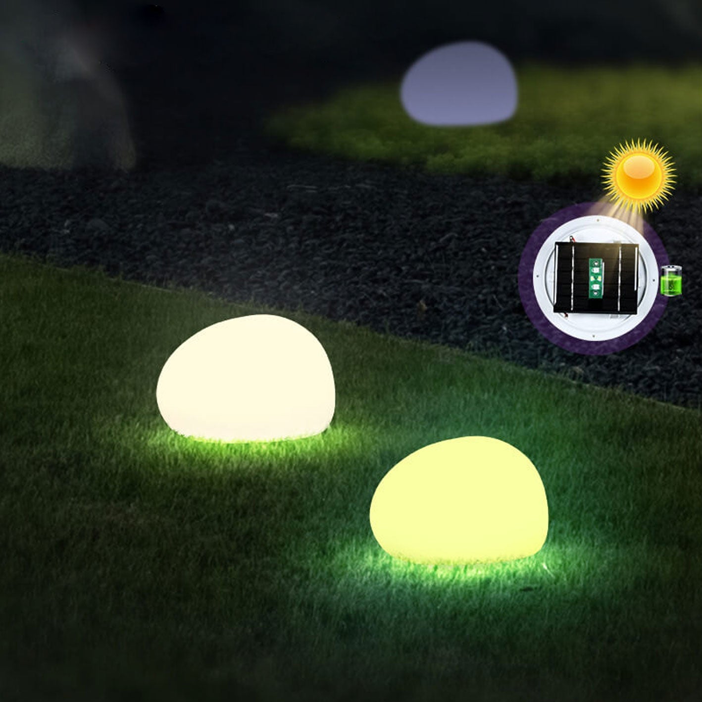 Frendorf | SolarSphere LED Kugelleuchte für Außen | Solar Wasserdicht | Dekorative Beleuchtung für Rasen & Garten | Nachhaltig & Wetterfest
