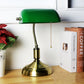 Traditionelle chinesische rechteckige antike Bank Metall Glas 1-Licht Tischlampe für Schlafzimmer
