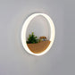 Frendorf | Lumoshelf LED Wandleuchte | Massivholz mit Ablage | Runde Wandlampe | Warm- & Weißlicht