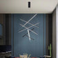 Frendorf | GeoLuma Nordic LED Kronleuchter | Geometrisches Linien-Design aus Eisen & Aluminium | 3-9 Flammen | Modern & Energieeffizient