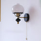 Frendorf | GeoLuxe Französische Geometrische Wandlampe | Eisen & Glas | 1-Licht Design für Wohnzimmer