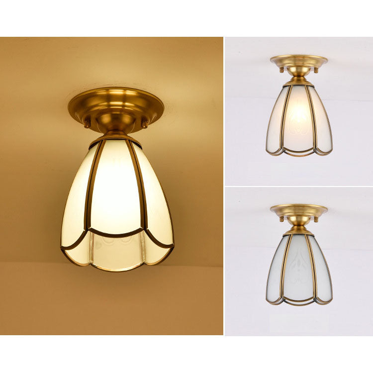 Frendorf | BrassCone Lux LED Deckenleuchte | Europäisches Design | Glas & Messing | Zeitloser Stil