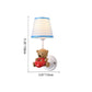 Zeitgenössische kreative Cartoon-Resin-Einhorn-Stoffschirm 1-Licht-Kinder-Wandlampe für das Schlafzimmer