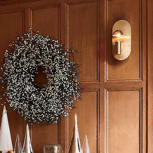 Frendorf | Brassova Wandleuchte | Nordic Design | Messing Oval Ball | 1-flammige Beleuchtung für Schlafzimmer