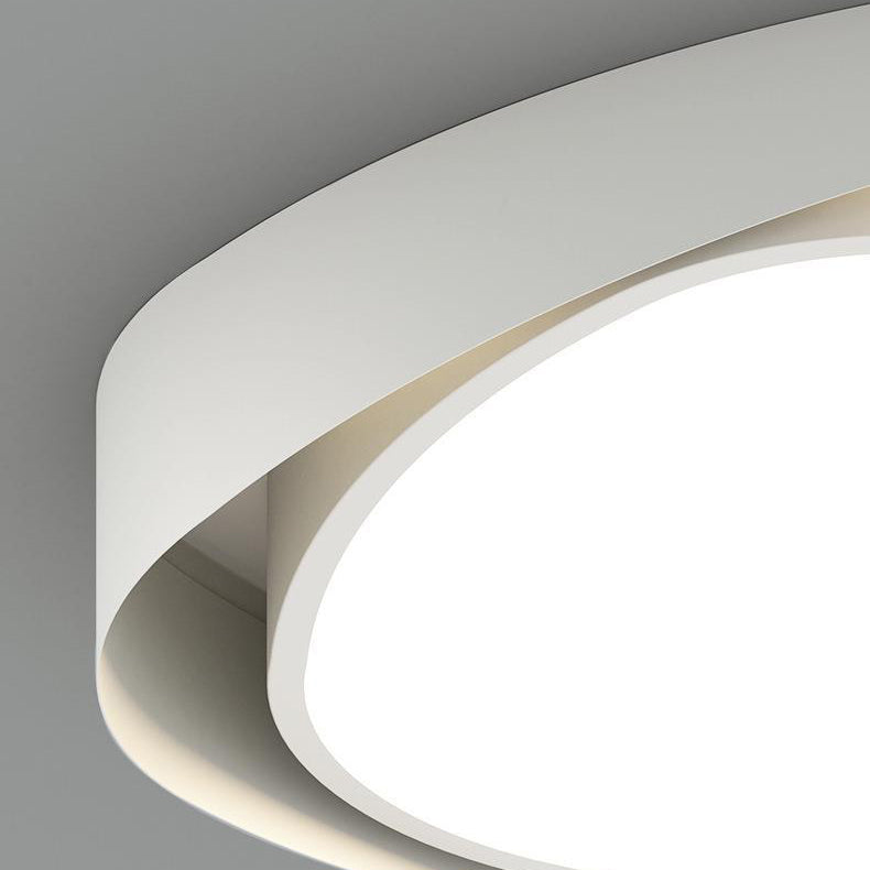 Zeitgenössische Einfachheit Eisen Acryl Runde Schirm LED Deckenleuchte Für Schlafzimmer