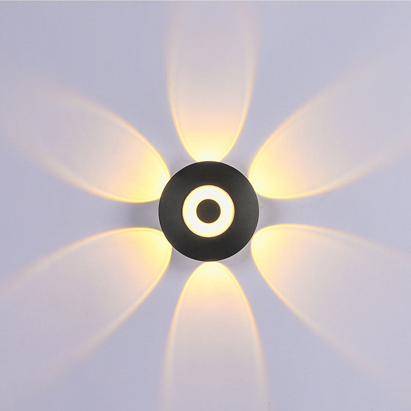 Frendorf | LumaNest LED Wandleuchte im skandinavischen Stil | Aluminium Rundschirm | Wetterfest für Außenbereich & Terrasse