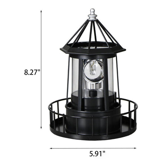 Kreative Solar rotierende Turm Harz Hardware LED Garten Dekoration Landschaft Licht