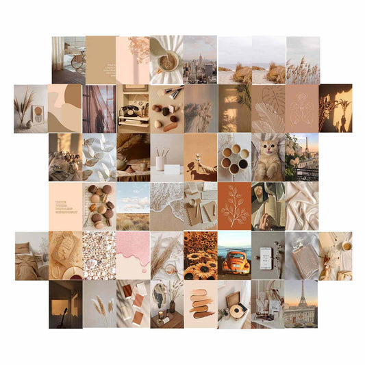 Beige Ästhetisches Collage-Kit
