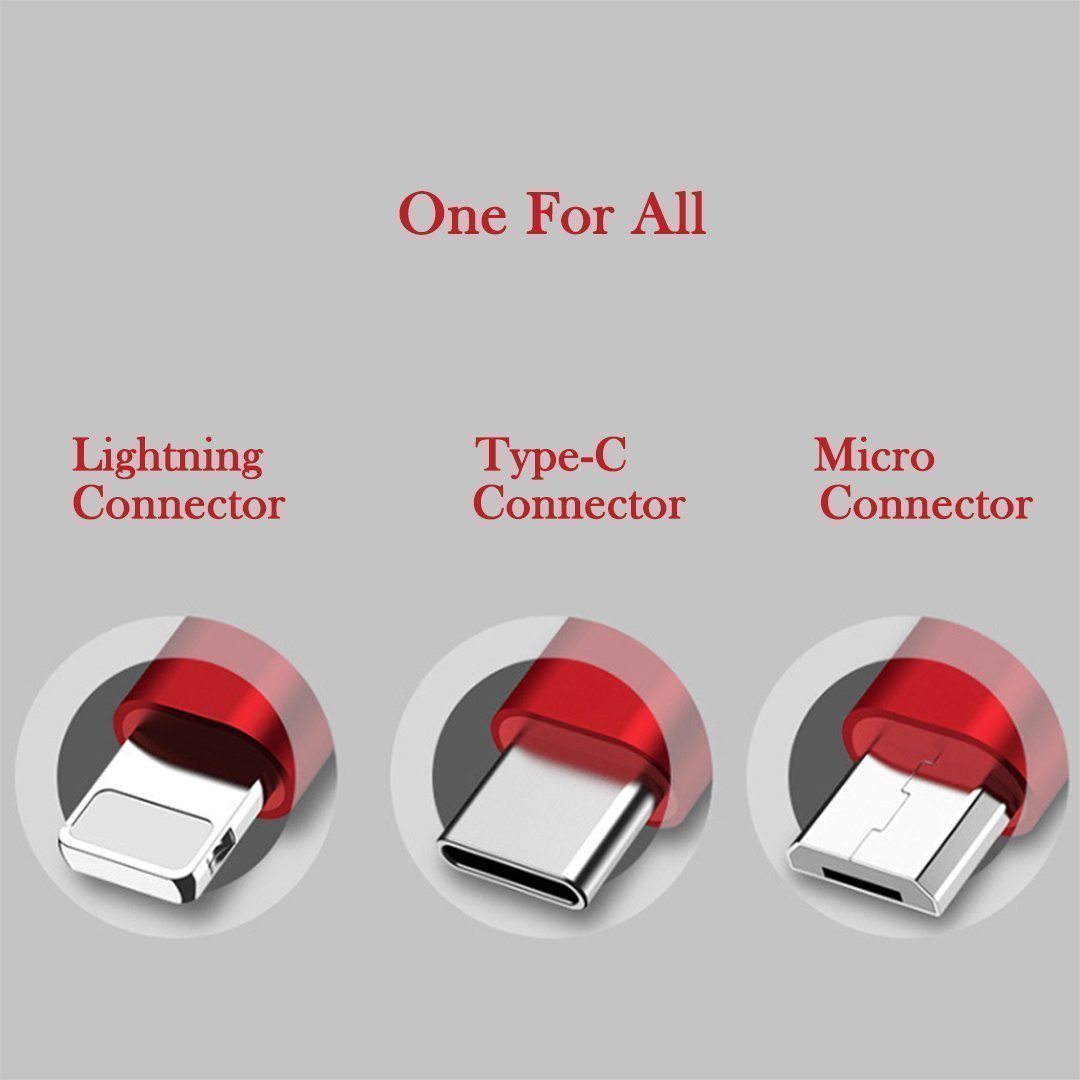 Frendorf | 3-1 Verlängerbares Ladekabel für IOS, Micro und Type-c