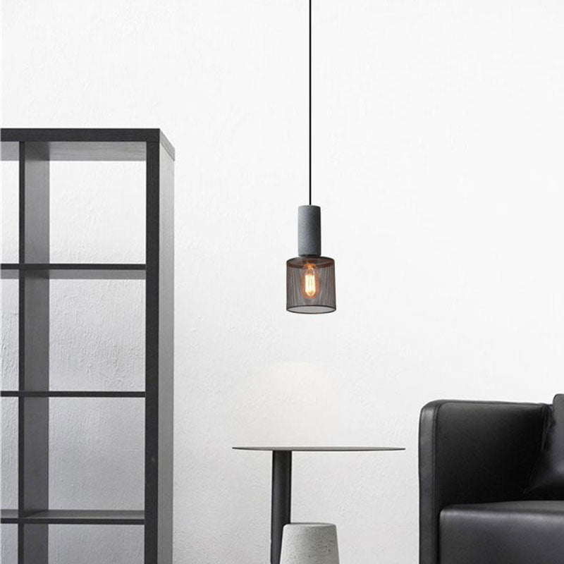Frendorf | UrbanTaper Industrial Design Zement Pendelleuchte | Zylindrische Form | Moderner Look | Perfekt für Wohnzimmer