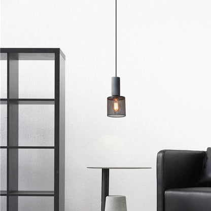 Frendorf | UrbanTaper Industrial Design Zement Pendelleuchte | Zylindrische Form | Moderner Look | Perfekt für Wohnzimmer