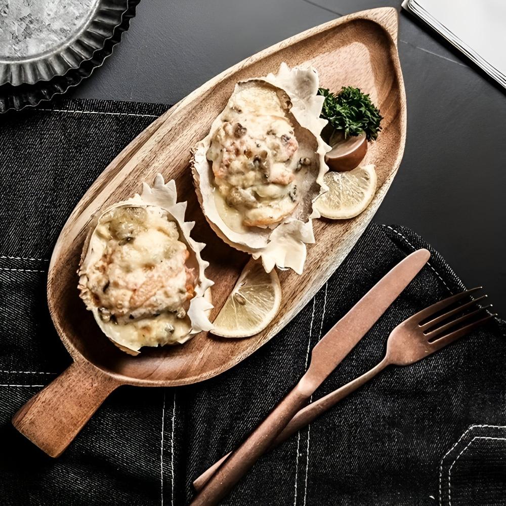 Frendorf | Blattform Holz Servierteller